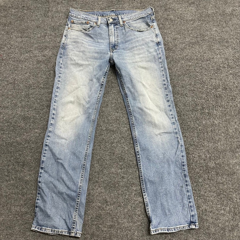 Levi's Jeans Mens Size 32 Light Wash 514 Straight Fit Denim Casual Stained